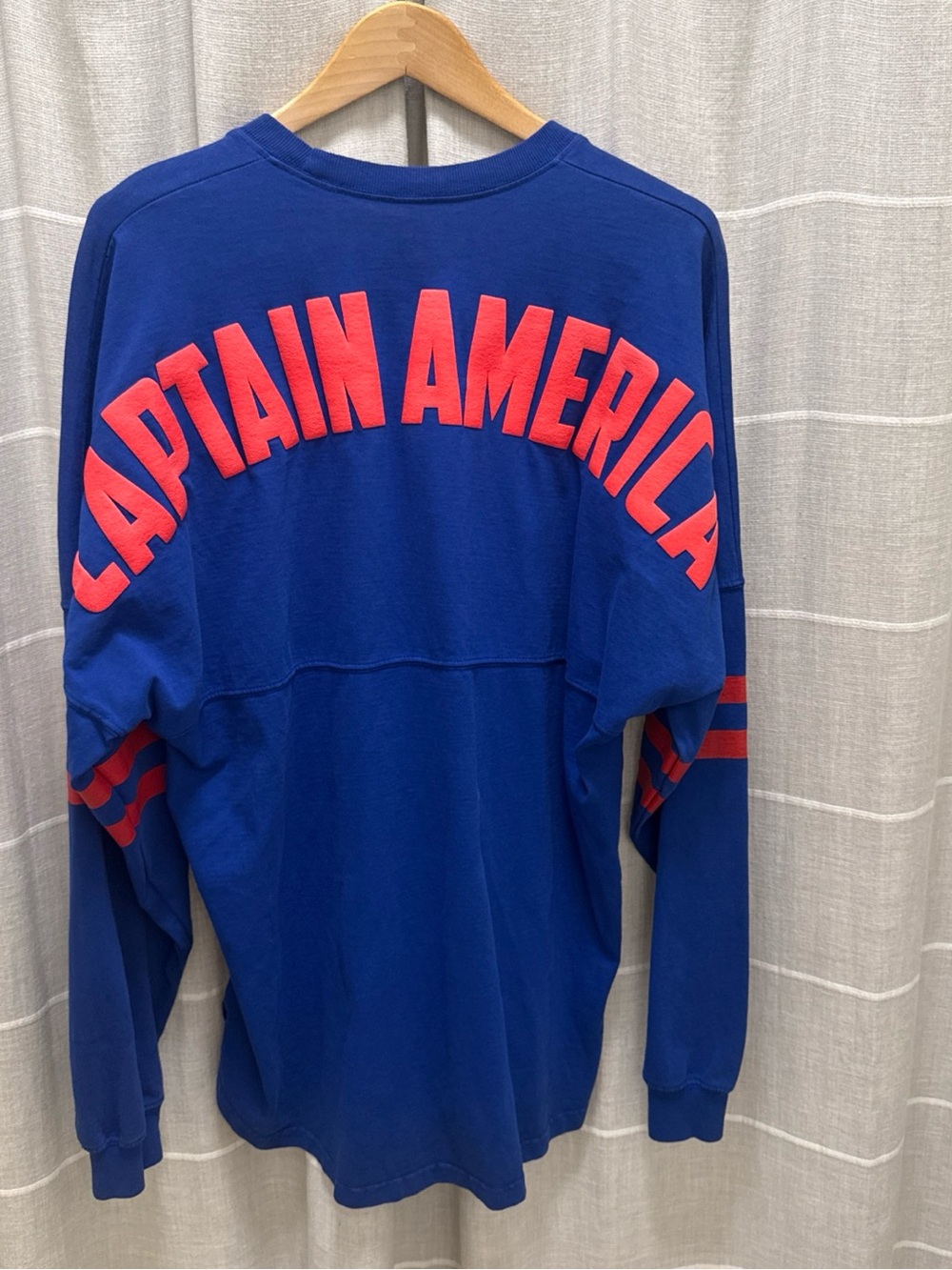 Captain America Blue Long-Sleeve Graphic Shirt
